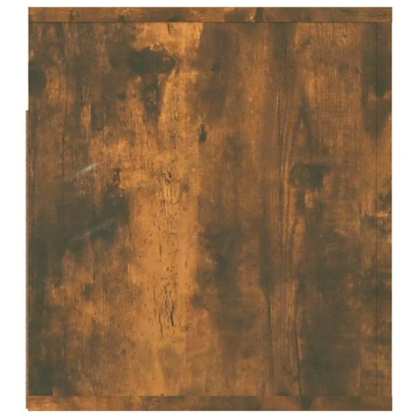 vidaXL Väggmonterat sängbord rökfärgad ek 50x36x40 cm Brun