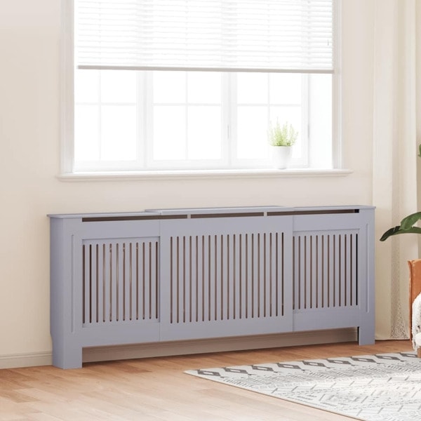 vidaXL Elementskydd MDF grå 205 cm grå