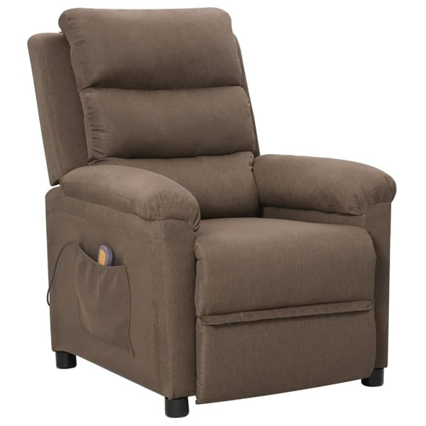 vidaXL Massagefåtölj taupe tyg Taupe