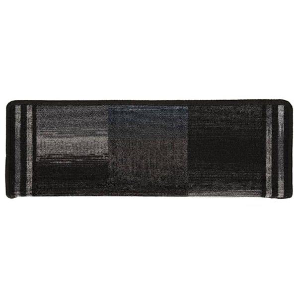 vidaXL Trappstegsmattor självhäftande 5 st 65x21x4 cm svart och grå Svart