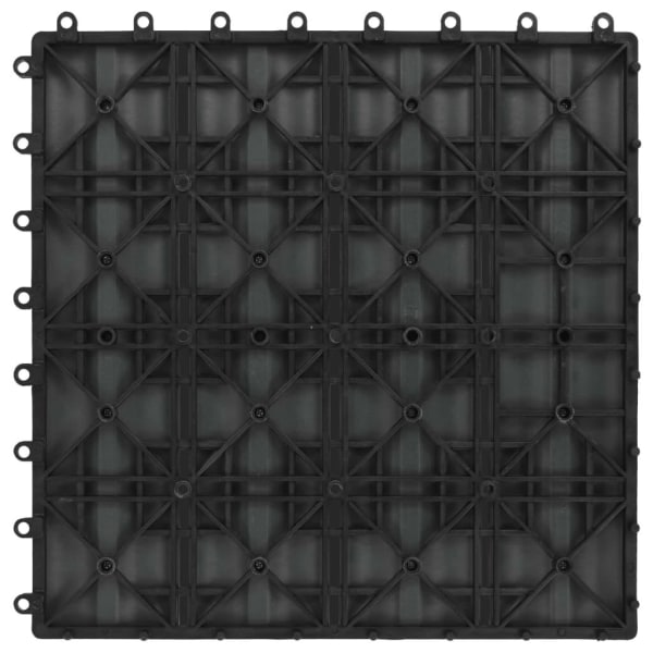 vidaXL Trall 11 st djupt mönster WPC 30x30 cm 1 kvm grå grå