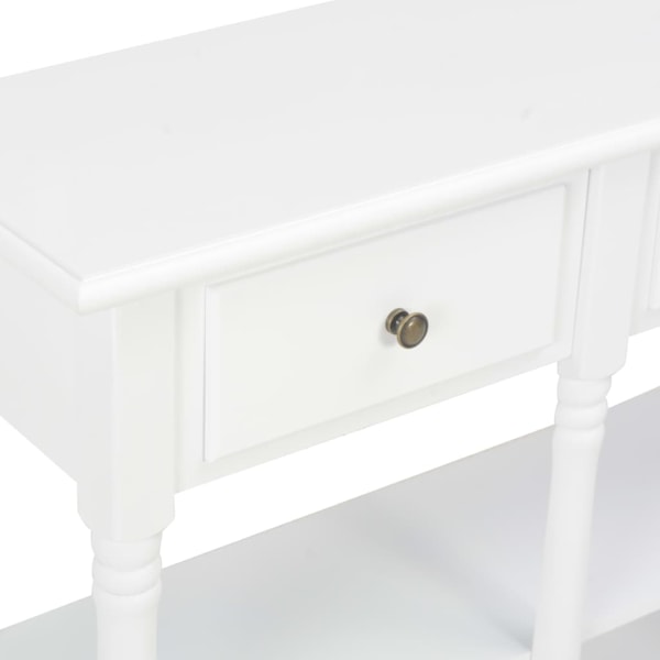 vidaXL Konsolbord vit 120x30x76 cm MDF Vit