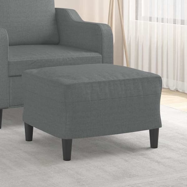 vidaXL Fotpall mörkgrå 60x50x41 cm tyg Grå