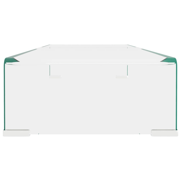 vidaXL TV-bord klarglas 80x30x13 cm Transparent