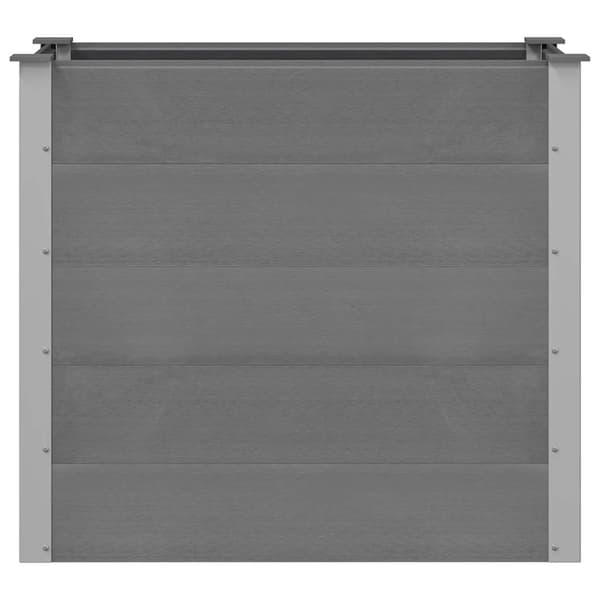 vidaXL Odlingslåda upphöjd WPC 100x50x91 cm grå grå