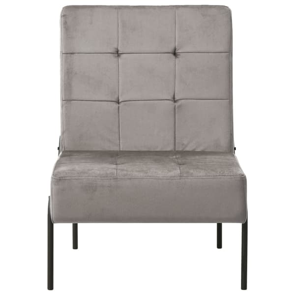 vidaXL Avkopplingsstol 65x79x87 cm ljusgrå sammet grå