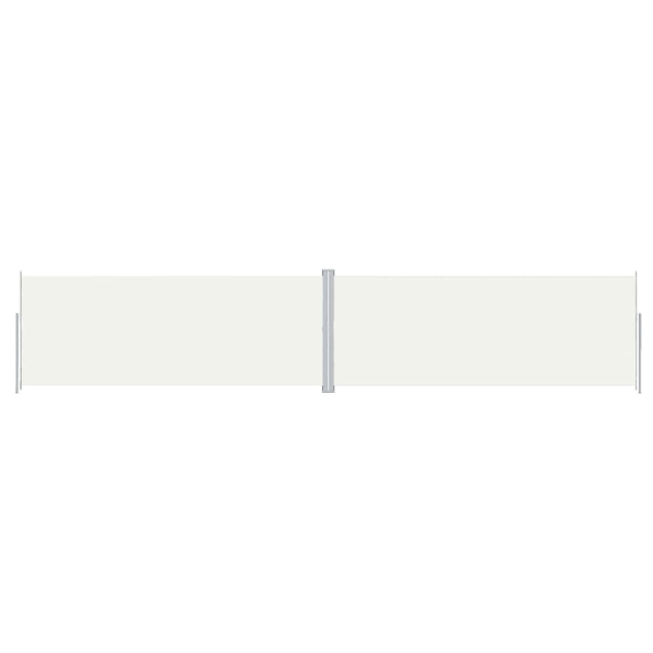 vidaXL Infällbar sidomarkis gräddvit 200x1000 cm Creme