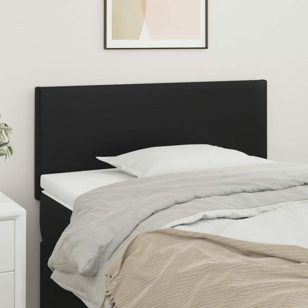 vidaXL Sänggavel svart 80x5x78/88 cm konstläder Svart