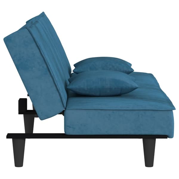 vidaXL Bäddsoffa blå sammet Blå