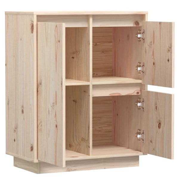 vidaXL Skänk 60x34x75 cm massiv furu Brun