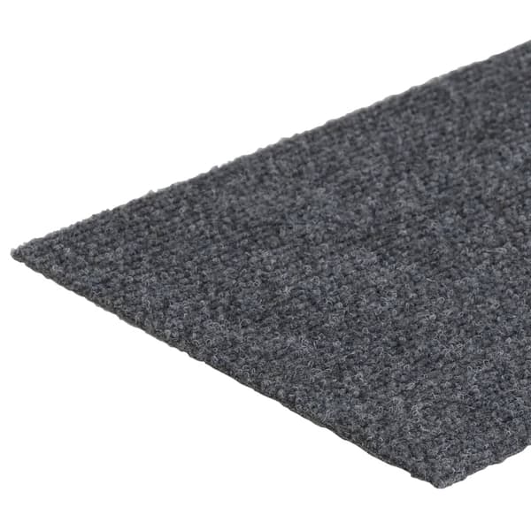 vidaXL Trappmattor självhäftande 15 st 76x20 cm ljusgrå rektangulära grå
