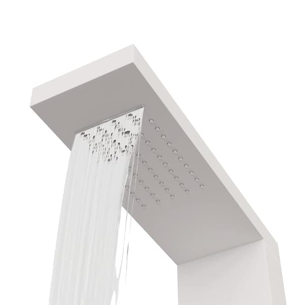 vidaXL Duschpanelsystem aluminium vit Vit