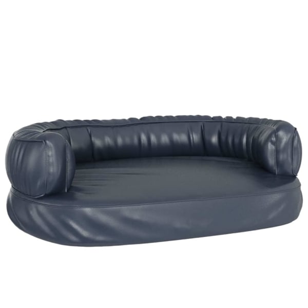vidaXL Ergonomisk hundbädd mörkblå 75x53 cm konstläder Blå