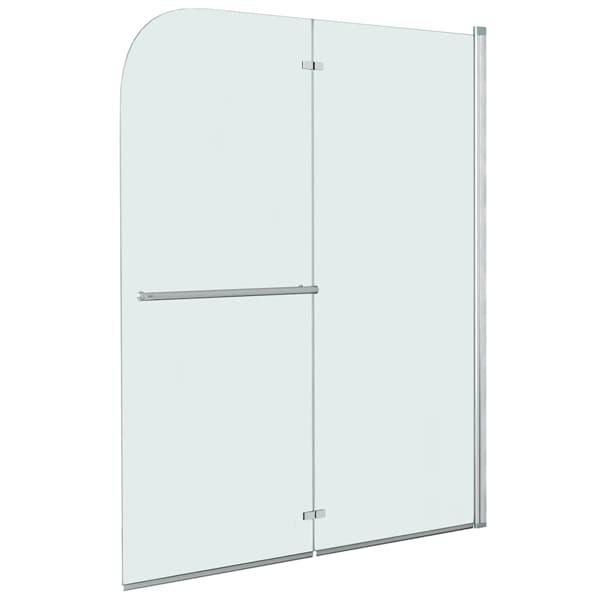 vidaXL Duschvägg fällbar 2 paneler ESG 120x140 cm Flerfärgsdesign