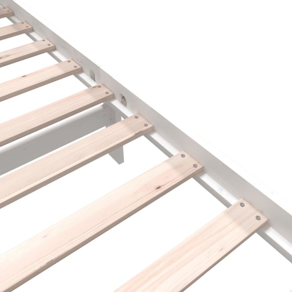vidaXL Sängram vit massiv furu 90x200 cm Vit