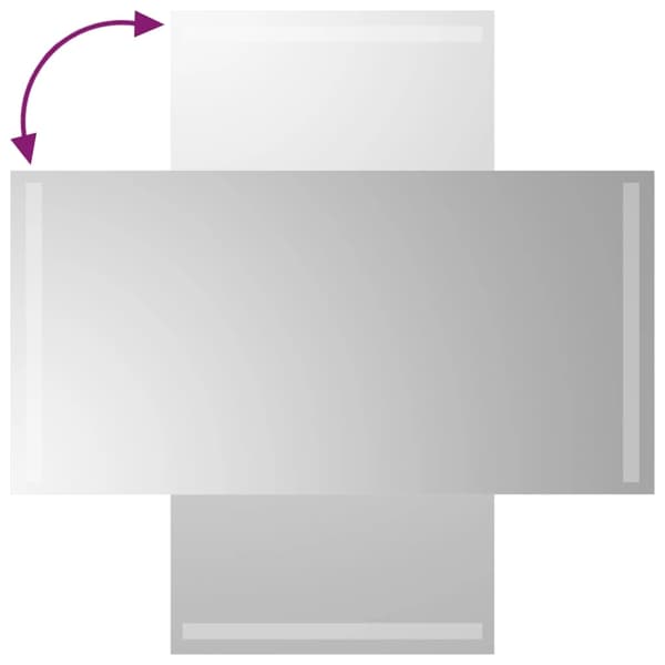 vidaXL Badrumsspegel LED 40x80 cm Transparent