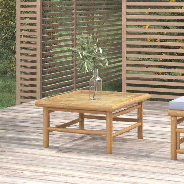 vidaXL Trädgårdsbord 65x55x30 cm bambu Brun