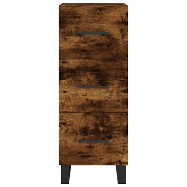 vidaXL Högskåp rökfärgad ek 34,5x34x180 cm konstruerat trä Brun