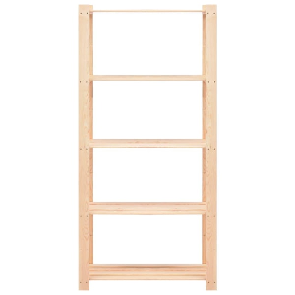 vidaXL Förvaringshylla 5 hyllor 2 st 80x38x170 cm furu 250 kg Beige