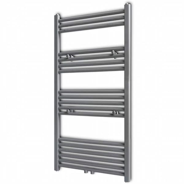 vidaXL Handdukstork centralvärme element rak grå 600 x 1160 mm grå
