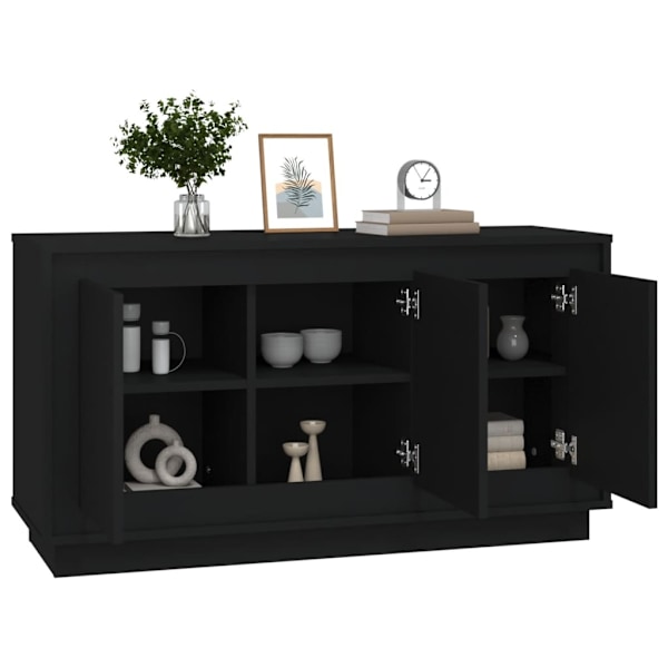 vidaXL Byrå svart 102x35x55 cm konstruerat trä Svart