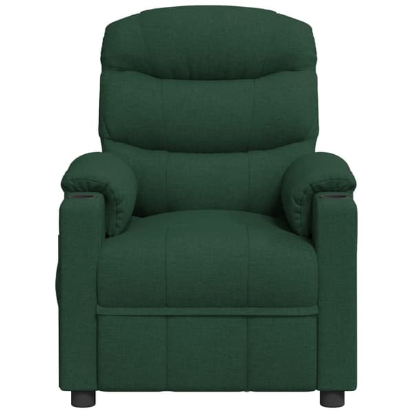 vidaXL Reclinerfåtölj mörkgrön tyg Grön