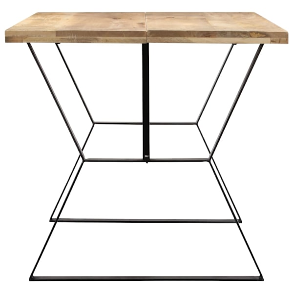 vidaXL Matbord 140x80x76 cm massivt mangoträ Brun