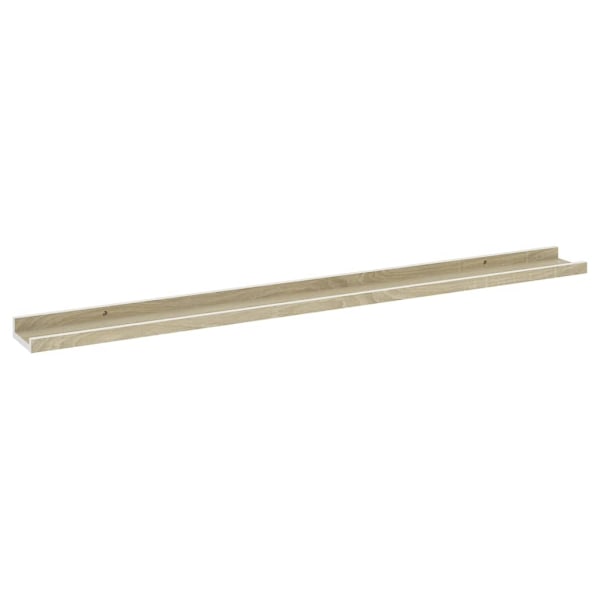 vidaXL Vägghyllor 4 st vit och sonoma-ek 100x9x3 cm Vit