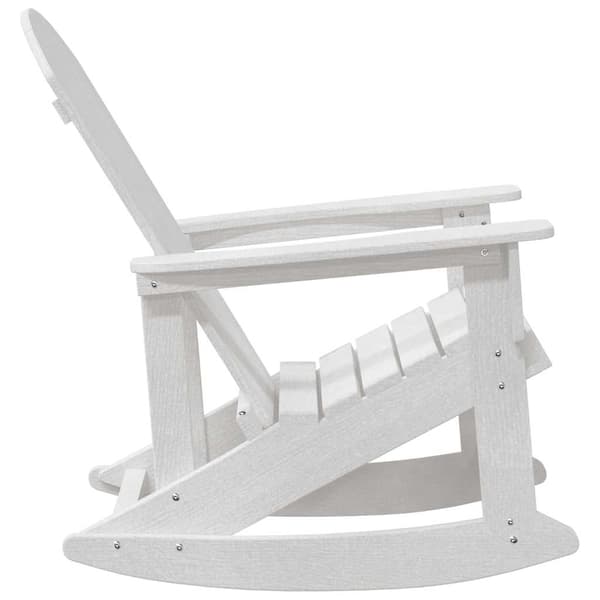 vidaXL Adirondack Gungstolar 2 pcs Vit HDPE Vit