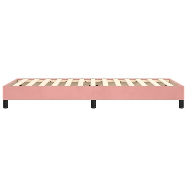 vidaXL Sängram rosa 90x200 cm sammet Rosa