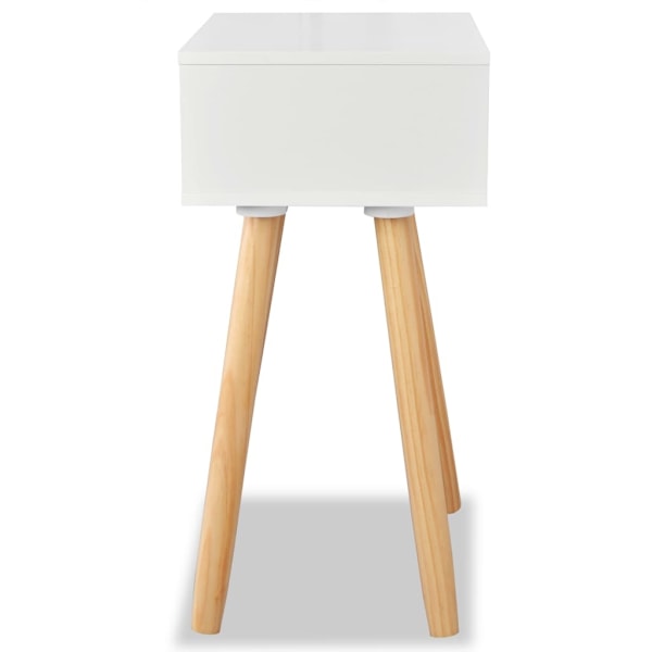 vidaXL Sängbord 2 st massiv furu 40x30x61 cm vit Vit