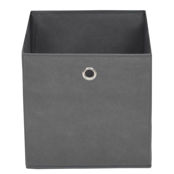 vidaXL Förvaringslådor 10 st non-woven tyg 28x28x28 cm grå grå
