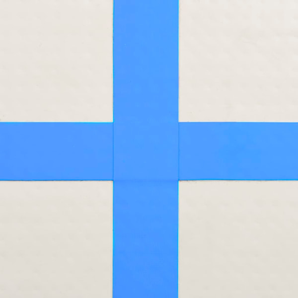 vidaXL Uppblåsbar gymnastikmatta med pump 700x100x15 cm PVC blå Blå