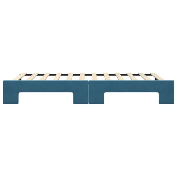 vidaXL Dagbädd utdragbar blå 100x200 cm sammet Blå
