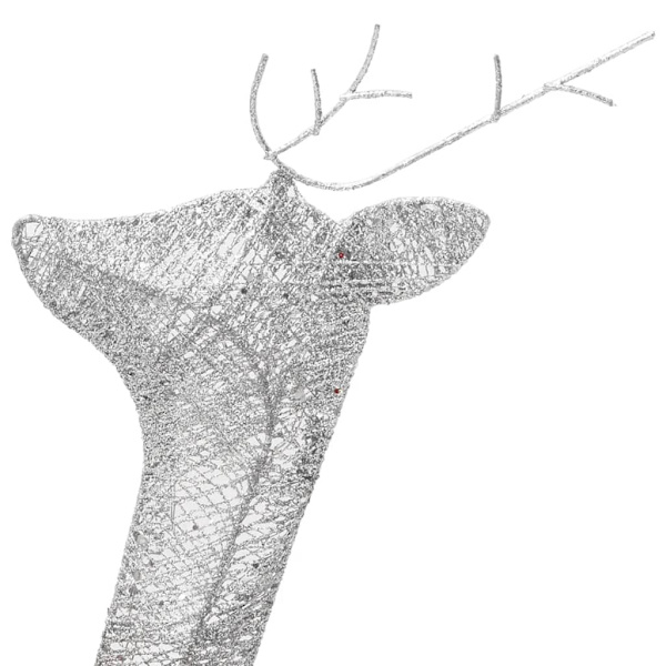 vidaXL Julrenar 6 st silver kallvit mesh Silver