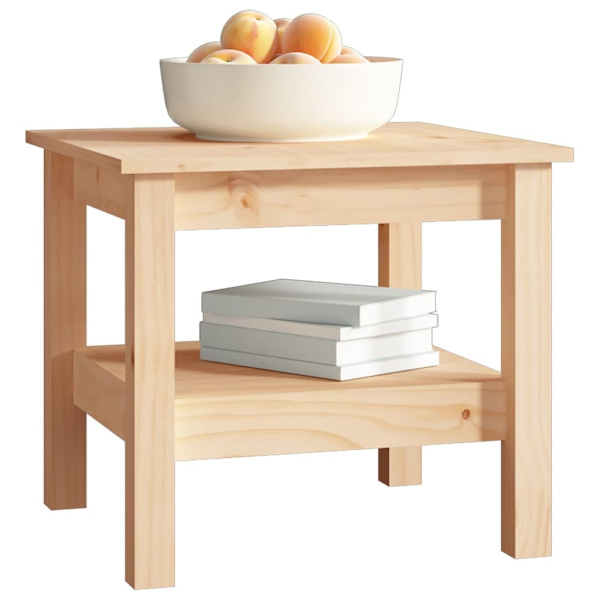 vidaXL Soffbord 45x45x40 cm massivt furu Brun