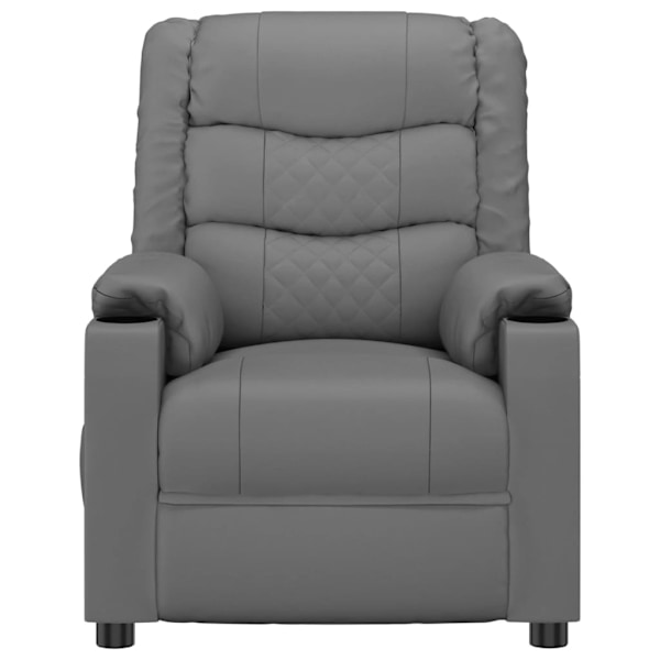vidaXL Massagefåtölj grå konstläder Grå