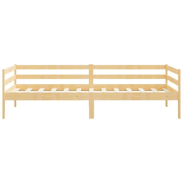vidaXL Dagbädd massiv furu 90x200 cm Brun