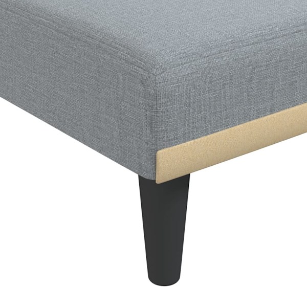 vidaXL L-formad bäddsoffa ljusgrå 275x140x70 cm tyg Grå