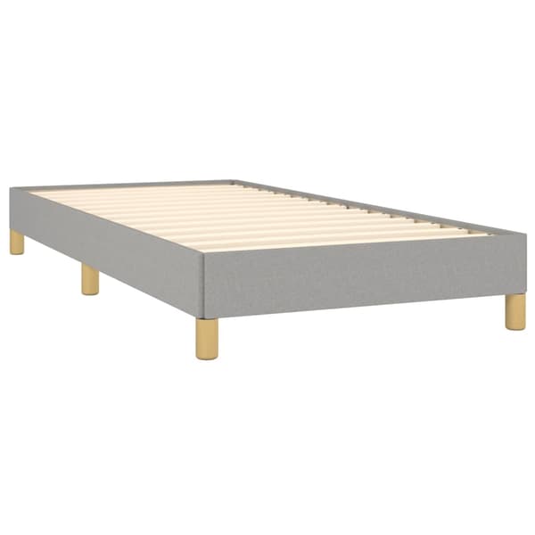 vidaXL Sängram utan madrass ljusgrå 90x200 cm tyg Grå
