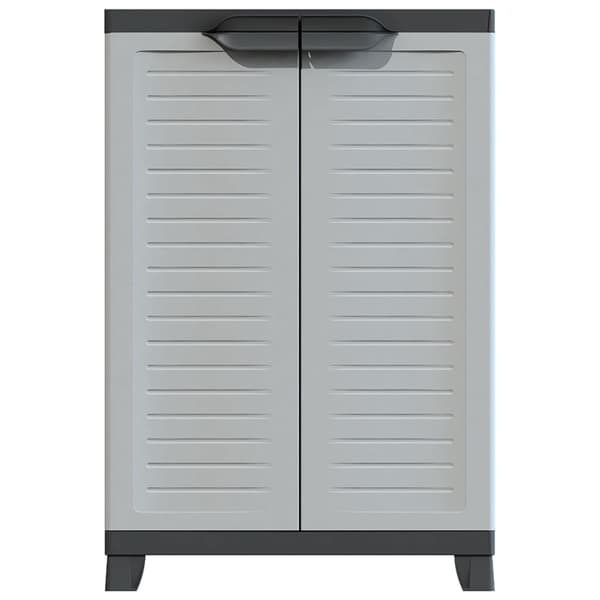 vidaXL Plastskåp 65x45x97 cm grå