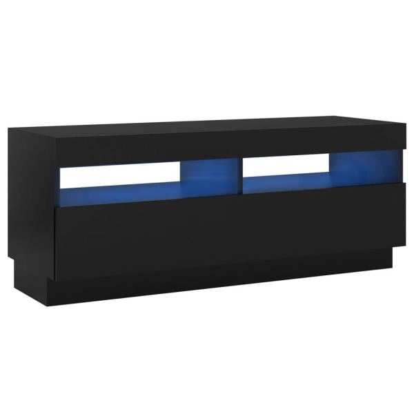 vidaXL TV-bänk med LED-belysning svart 100x35x40 cm Svart