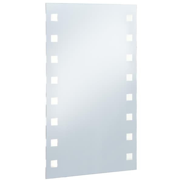 vidaXL Badrumsspegel LED 60x100 cm Silver