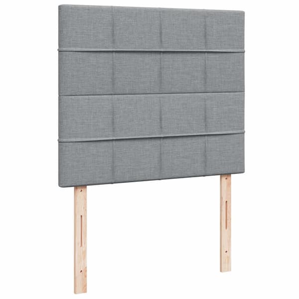 vidaXL Ramsäng med madrass ljusgrå 120x200 cm tyg Grå