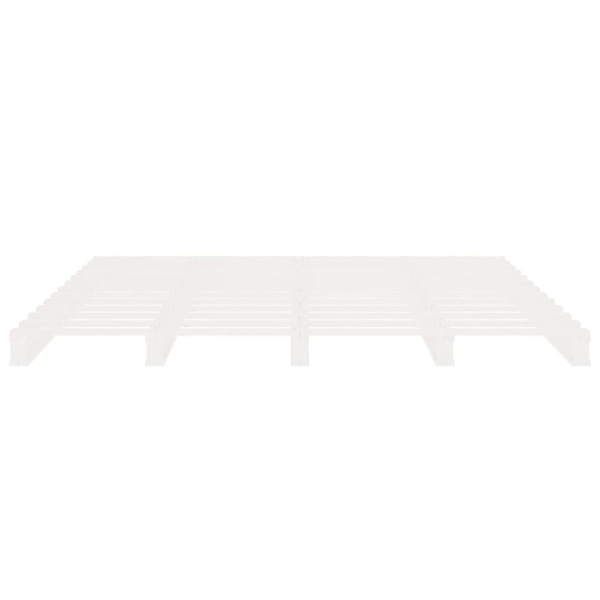 vidaXL Sängram vit 120x200 cm massiv furu Vit