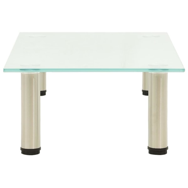 vidaXL TV-bänk frostad 60x35x17 cm härdat glas Transparent