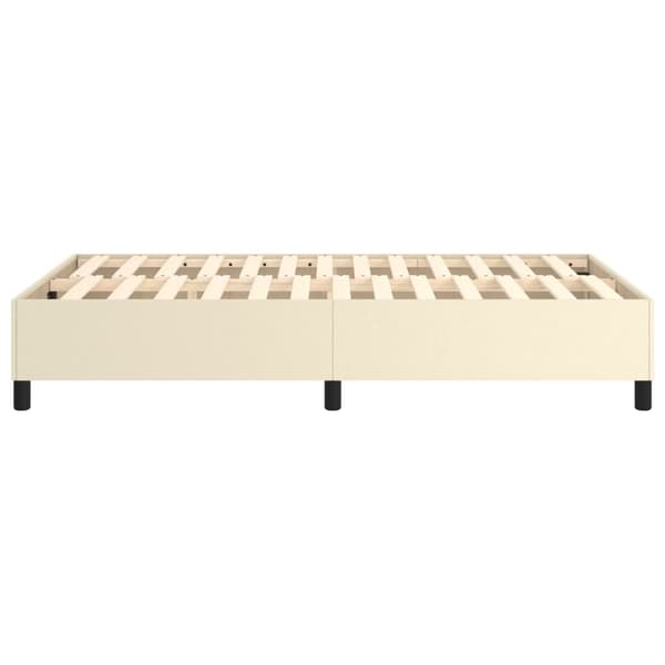 vidaXL Sängram gräddvit 120x200 cm konstläder Kräm