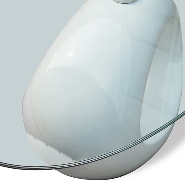 vidaXL Soffbord Unik högglans 115x65cm vit Vit