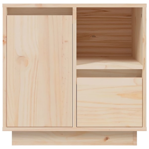vidaXL Sängbord 50x34x50 cm massiv furu Brun