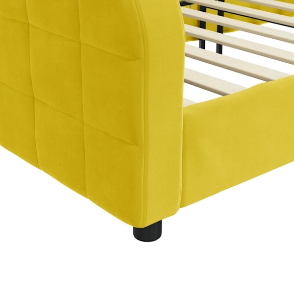 vidaXL Dagbädd gul 100x200 cm sammet Gul